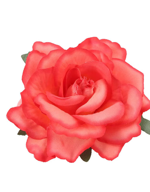 Load image into Gallery viewer, DIY Headdress Hair Accessories for Bridal Wedding Flocking Cloth Red Rose Flower Hairpin Hair Clip Wedding Party Accessories
