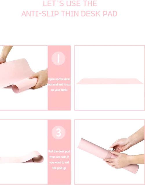 Load image into Gallery viewer, Desk Mat Waterproof PVC Mouse Pad Leather Desk Protective Cover Pink Large Computer Girls Laptop Non-Slip Gaming Keyboard Mats
