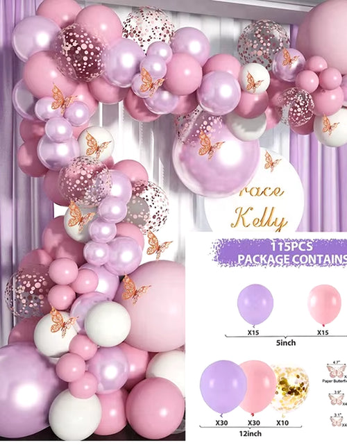 Load image into Gallery viewer, Pink Balloon Garland Arch Kit Wedding Birthday Party Decoration Baby Shower Girl Confetti Latex Pink Balloon Birthday Decor
