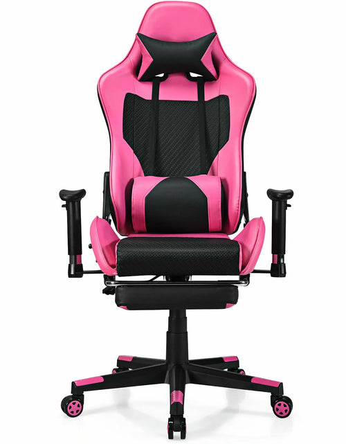 Load image into Gallery viewer, Massage Gaming Chair Reclining Racing Office Computer Chair with Footrest Pink
