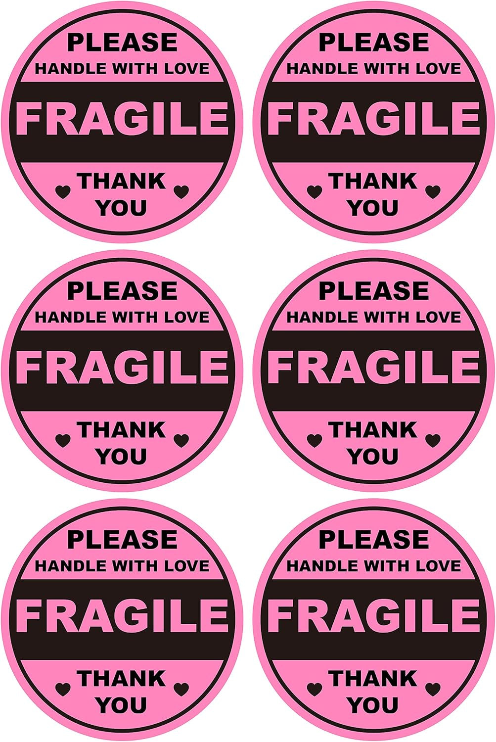 Fragile Sticker, 2 Inch 300Pcs Fragile Shipping Label for Envelope Jewelry Bag
