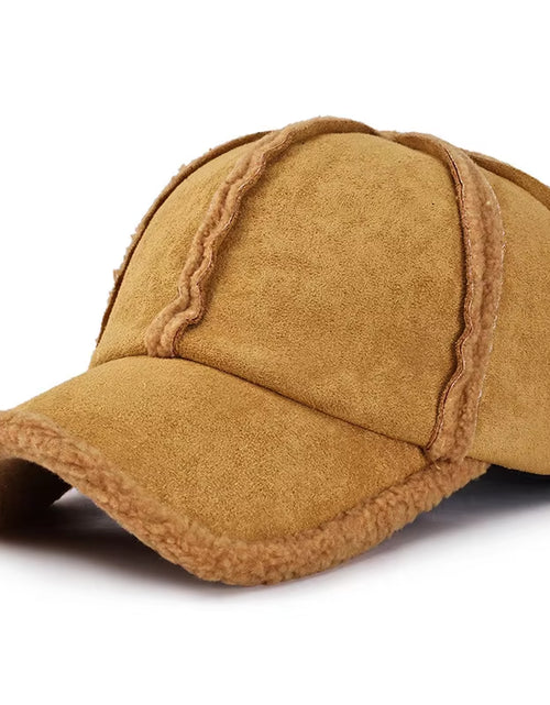 Load image into Gallery viewer, Faux Suede Fleece Winter Dad Hat Women Mens Cap Brown Grey Pink Six Panel Baseball Cap Adjustable
