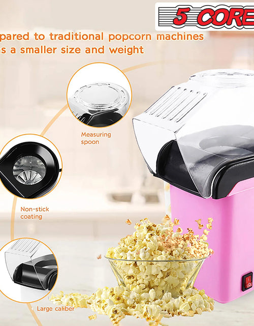 Load image into Gallery viewer, 5Core Hot Air Popcorn Machine, 16 Cup, Electric Oil-Free Pop Corn Kernel Popper Bpa-Free Food Safe Pink
