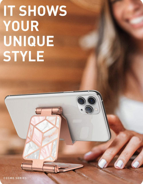 Load image into Gallery viewer, Cell Phone Stand for Desk, Cell Phone Holder, Fits All Smart Phones, Iphone 16 15 14 13 Pro Max, Foldable Phone Stand Holder, Marble
