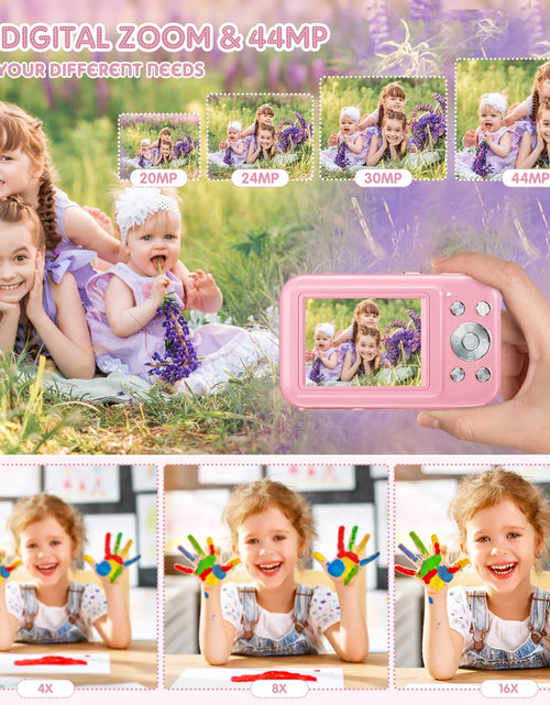 Load image into Gallery viewer, Digital Camera 1080P Kids Camera 16X Digital Zoom Portable Small Camera Point and Shoot Camera Mini Digital Camera for Teens Kids Seniors with 32GB Card(Pink)
