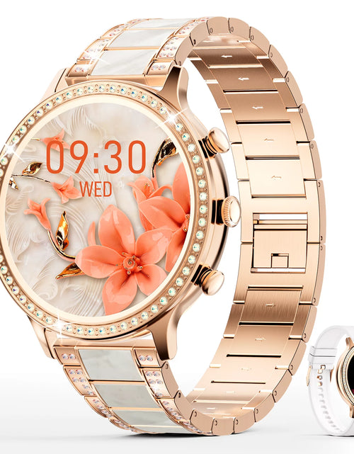 Load image into Gallery viewer, Women&#39;S Smart Watch Calling Watch Android Smart Watch with Call, Text and Camera Smart Watch for Android Devices, Gold
