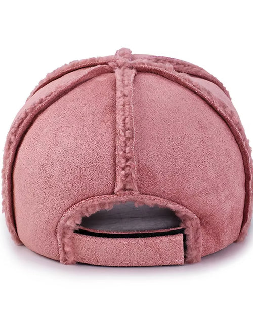 Load image into Gallery viewer, Faux Suede Fleece Winter Dad Hat Women Mens Cap Brown Grey Pink Six Panel Baseball Cap Adjustable
