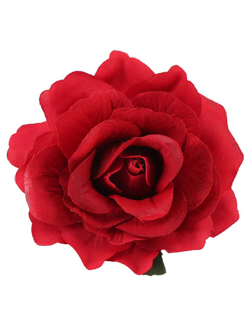 Load image into Gallery viewer, DIY Headdress Hair Accessories for Bridal Wedding Flocking Cloth Red Rose Flower Hairpin Hair Clip Wedding Party Accessories
