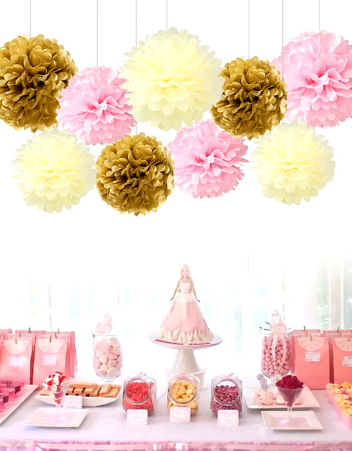 Load image into Gallery viewer, 9Pcs/Set Tissue Paper Pompoms Happy Birthday Decoration Paper Pom Poms Balls Flowers Home Decor for Wedding Party Supplies
