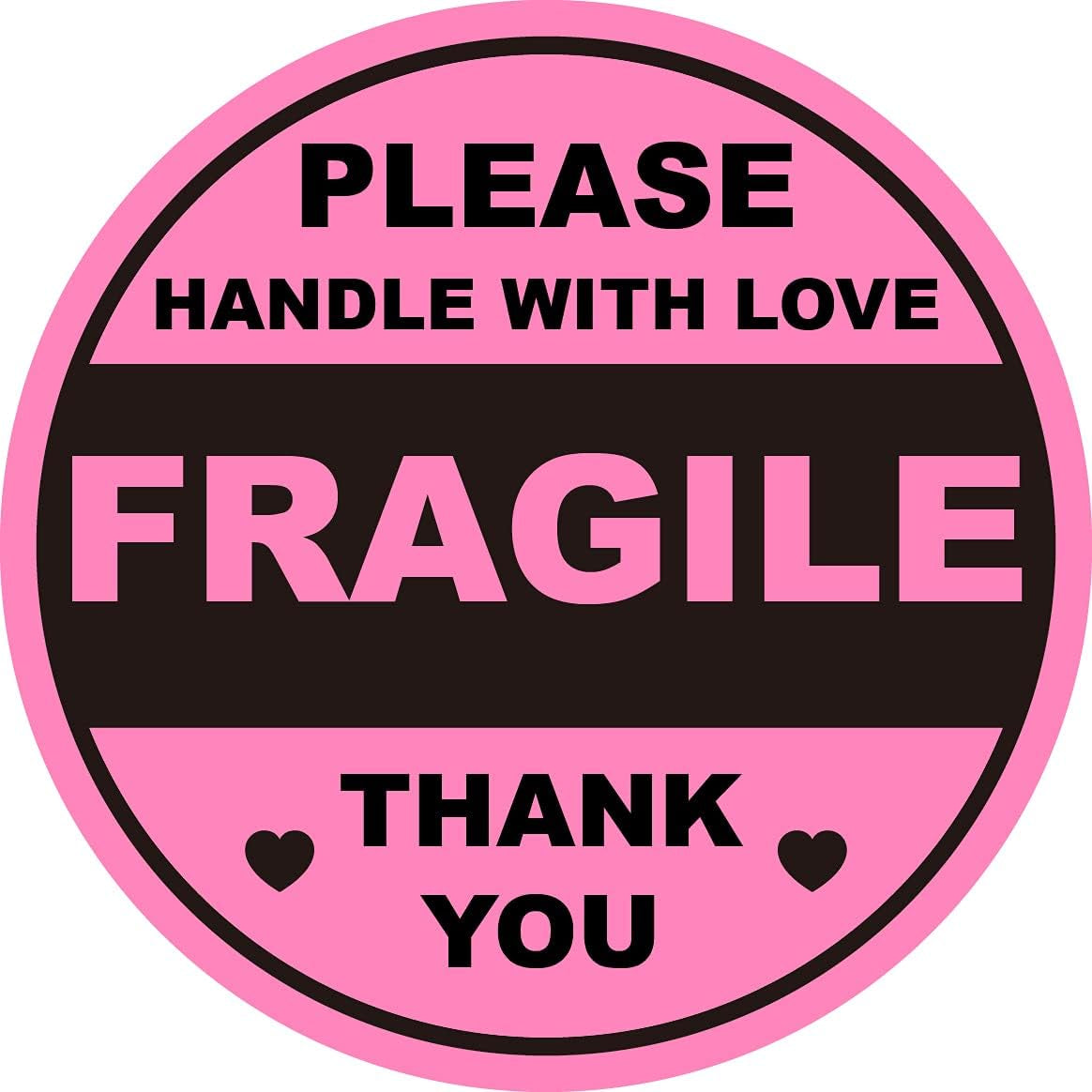 Fragile Sticker, 2 Inch 300Pcs Fragile Shipping Label for Envelope Jewelry Bag