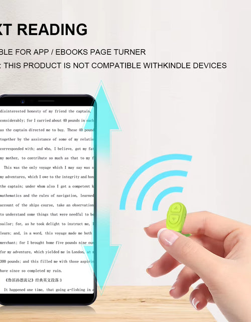 Load image into Gallery viewer, For Tiktok Scrolling Ring Wireless Camera Shutter Selfie Button Bluetooth-Compatible for TIK Tok Ring with Stand for Iphone Ipad
