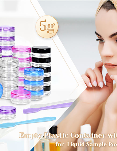 Load image into Gallery viewer, 100-Piece 5G Cosmetic Sample Jars - Empty Small Containers for Makeup, Lip Balm

