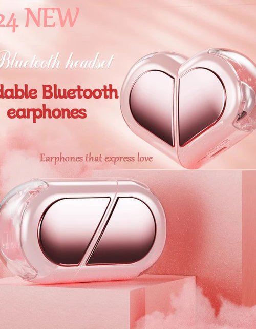 Load image into Gallery viewer, New Fashionable Bluetooth Wireless Headphone Heart Shaped TWS Headset Women&#39;S Heart Shaped In-Ear Earbuds Couple Earphone Presen
