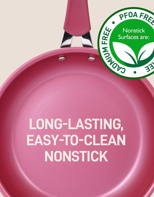 Load image into Gallery viewer, Nonstick Cooking Cookware Pots &amp; Pans, 20 Pieces, Marron Pink
