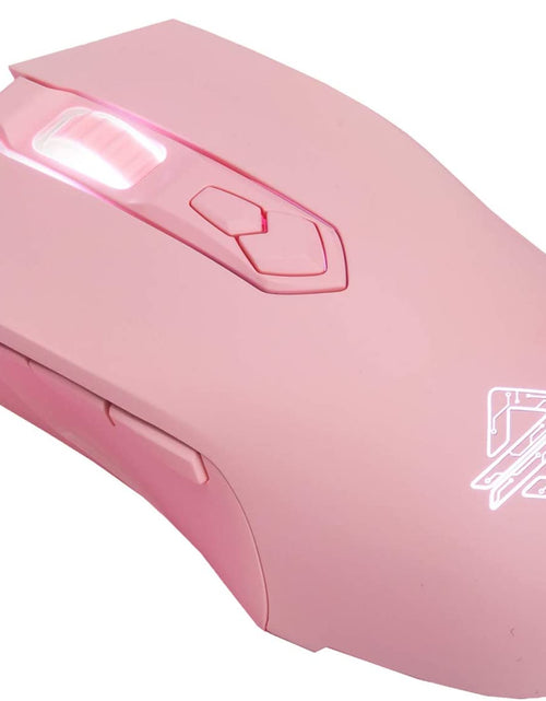 Load image into Gallery viewer, AJ52 RGB Wired Gaming Mouse, 7 Programmable Buttons, Computer Mice with RGB Lighting, 200-4800 DPI Adjustable, for Pc/Laptop (Pink)
