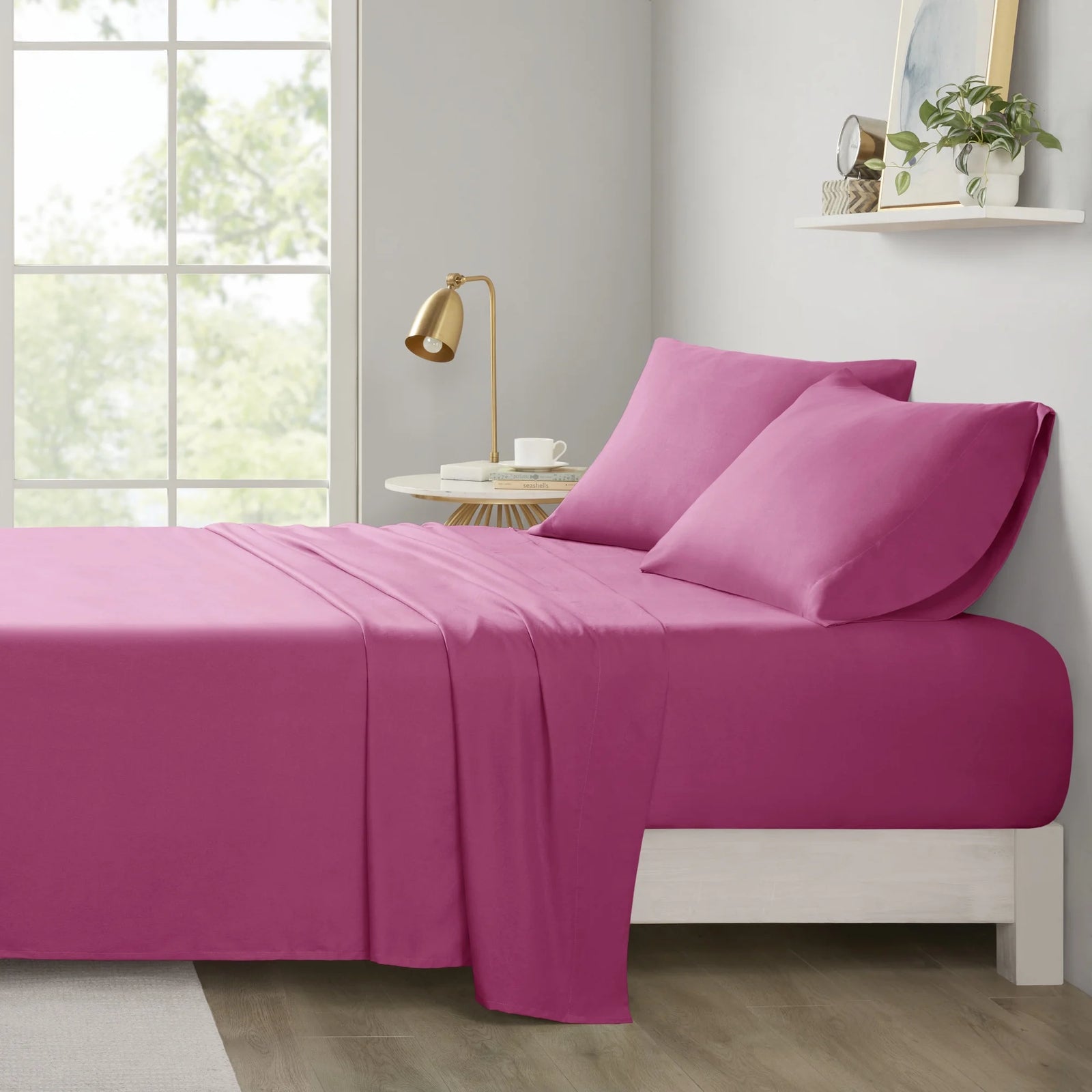 Microfiber Sheet Set , Full, Pink