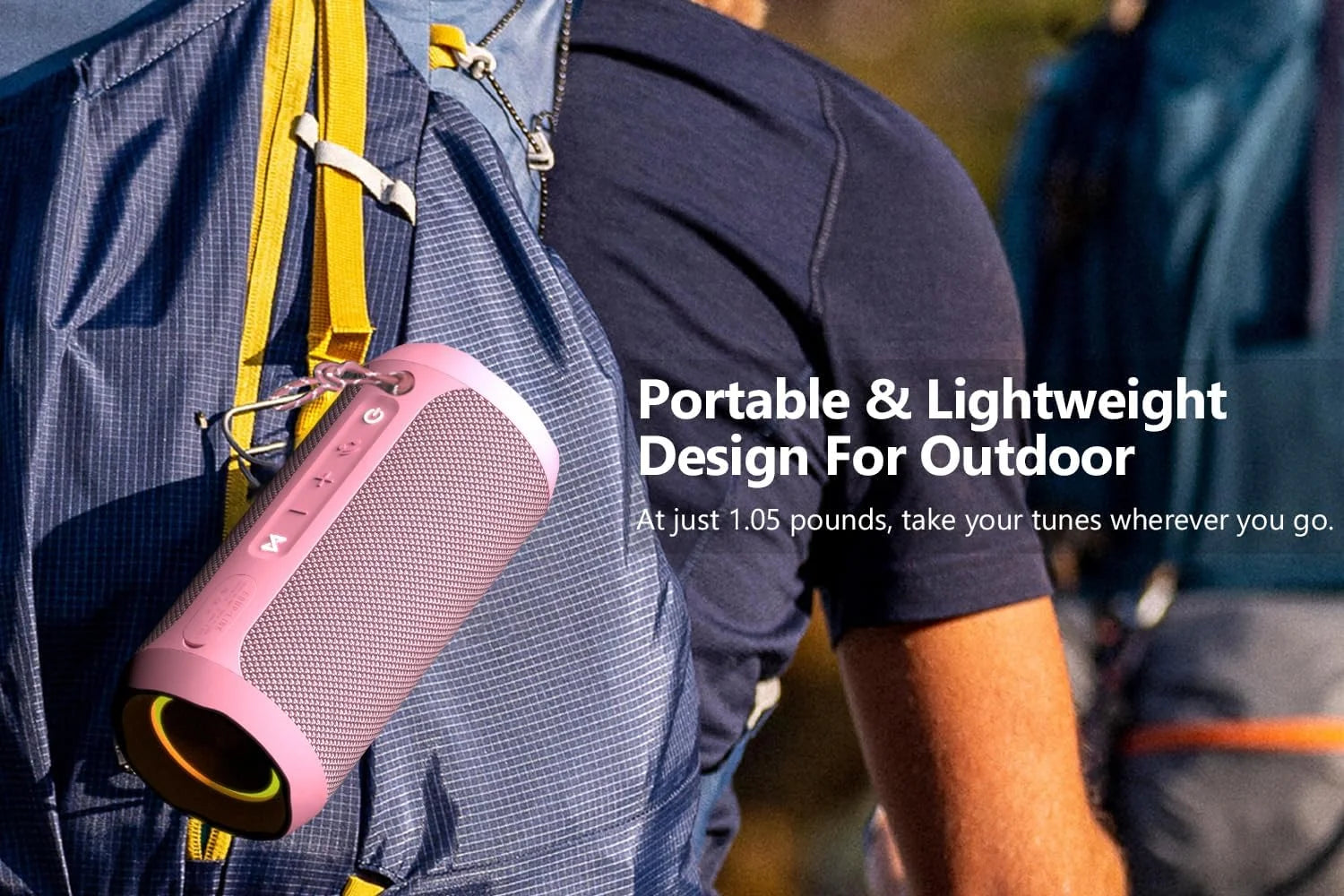 Bluetooth Portable Speaker, Waterproof, Pink, M6, New