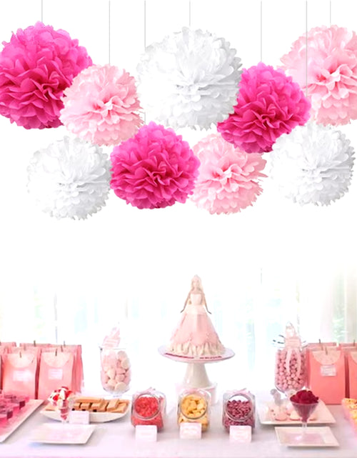 Load image into Gallery viewer, 9Pcs/Set Tissue Paper Pompoms Happy Birthday Decoration Paper Pom Poms Balls Flowers Home Decor for Wedding Party Supplies
