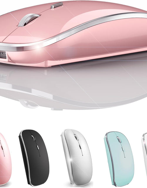 Load image into Gallery viewer, Bluetooth Mouse for Ipad Pro Ipad Air Mac Macbook Pro Macbook Air Macbook Wireless Mouse Laptop Chromebook Win8/10/11 HP DELL PC (Pink)
