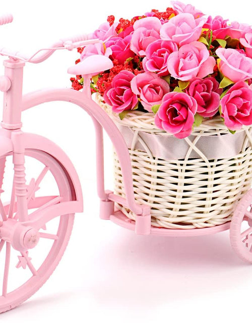 Load image into Gallery viewer, Nostalgic Bicycle Artificial Flower Decor Plant Stand (Pink)
