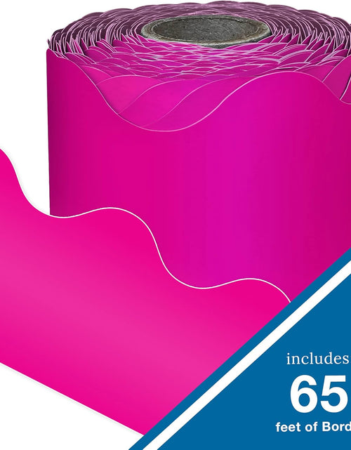 Load image into Gallery viewer, Carson Dellosa 65 Feet Hot Pink Bulletin Board Borders, Neon Pink Scalloped Border Trim, Rolled Classroom Borders for Bulletin Board, White Board, Cork Board, Locker, Valentine&#39;S Day, Classroom Décor

