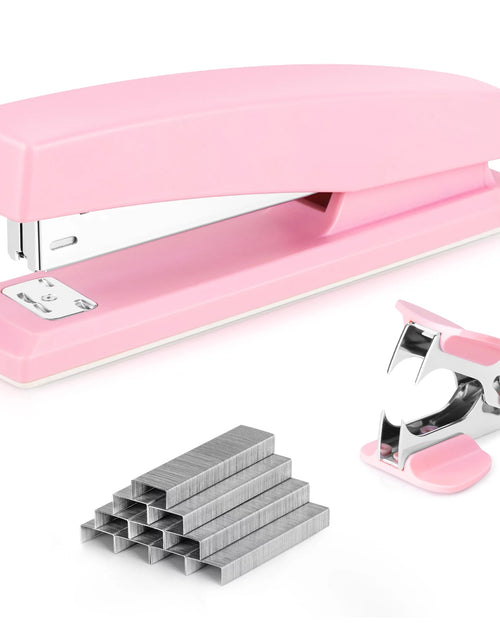 Load image into Gallery viewer, Stapler, Desktop Stapler, Office Stapler, 20 Sheet Capacity, Includes 1000 Staples and Staple Remover, Pink
