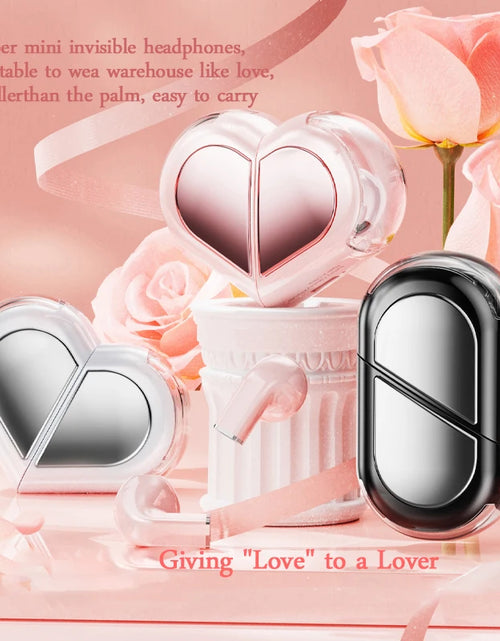 Load image into Gallery viewer, New Fashionable Bluetooth Wireless Headphone Heart Shaped TWS Headset Women&#39;S Heart Shaped In-Ear Earbuds Couple Earphone Presen
