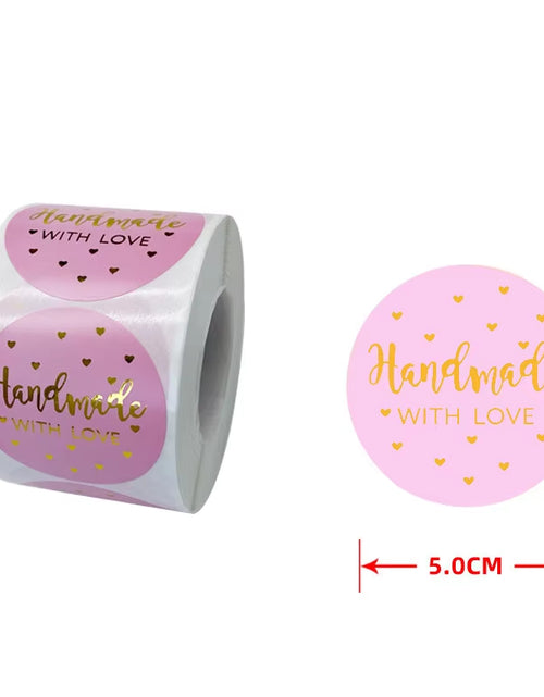 Load image into Gallery viewer, Exquisite XL Size 2 Inch/50Mm Thank You Stickers Handmade with Love Labels for Small Business Envelope Gift Wedding Baking Decor
