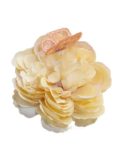 Load image into Gallery viewer, DIY Headdress Hair Accessories for Bridal Wedding Flocking Cloth Red Rose Flower Hairpin Hair Clip Wedding Party Accessories
