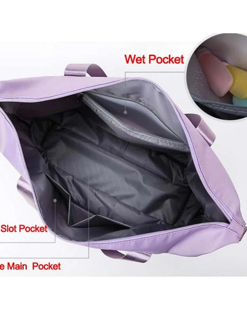 Load image into Gallery viewer, Foldable Storage Travel Bag Waterproof Large Capacity Gym Fitness Bag Weekender Overnight for Women
