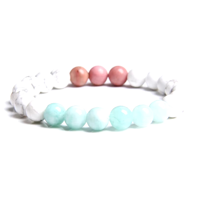 Women Girl Rose Pink Crystal Beads Bracelet for Ladies Natural Pink Rhodochrosite Rhodonite Stone Beads Bracelet Jewelry Gifts