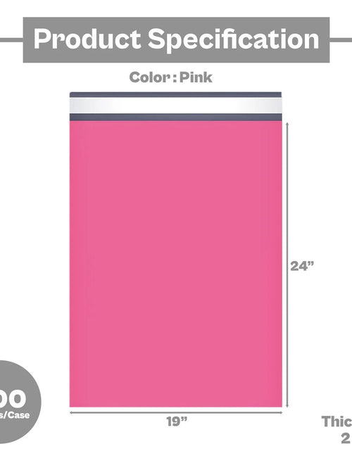 Load image into Gallery viewer, SSBM Pink Poly Mailers, 19X24 Inch, 200 Pack, Glamour Shipping Mailers, Peel and Seal Strip Adhesive Envelopes
