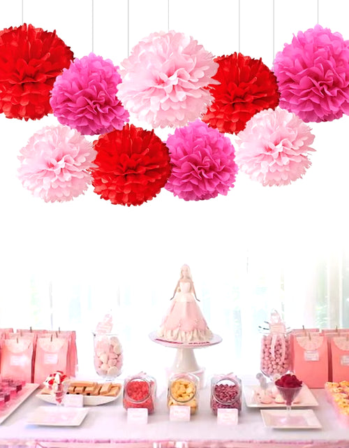 Load image into Gallery viewer, 9Pcs/Set Tissue Paper Pompoms Happy Birthday Decoration Paper Pom Poms Balls Flowers Home Decor for Wedding Party Supplies
