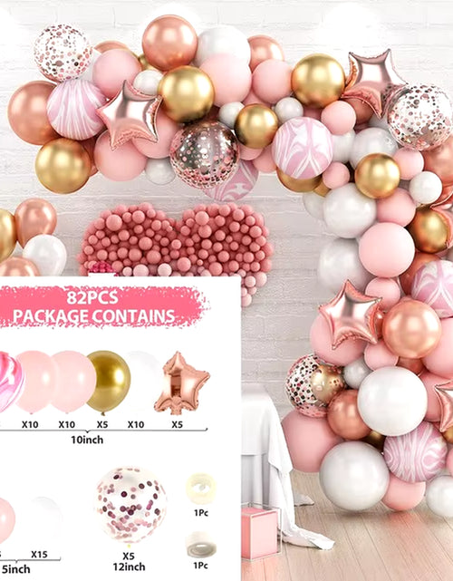 Load image into Gallery viewer, Pink Balloon Garland Arch Kit Wedding Birthday Party Decoration Baby Shower Girl Confetti Latex Pink Balloon Birthday Decor
