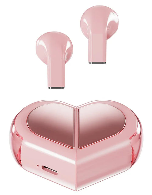 Load image into Gallery viewer, New Fashionable Bluetooth Wireless Headphone Heart Shaped TWS Headset Women&#39;S Heart Shaped In-Ear Earbuds Couple Earphone Presen

