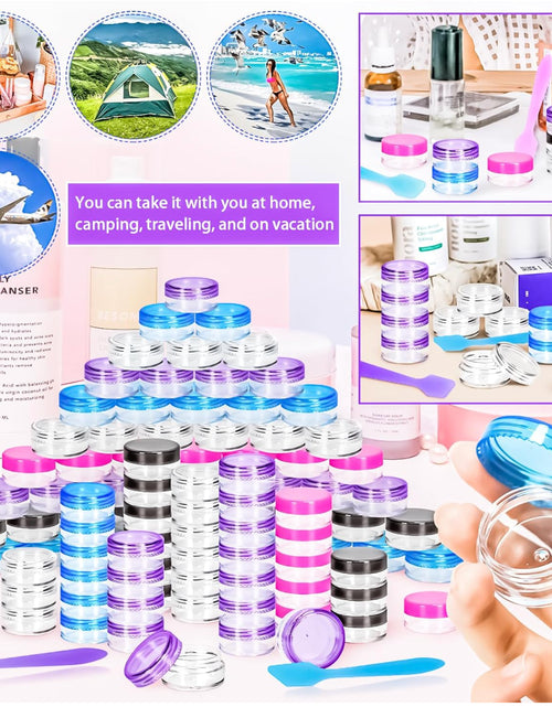 Load image into Gallery viewer, 100-Piece 5G Cosmetic Sample Jars - Empty Small Containers for Makeup, Lip Balm
