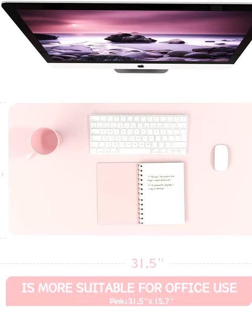 Load image into Gallery viewer, Desk Mat Waterproof PVC Mouse Pad Leather Desk Protective Cover Pink Large Computer Girls Laptop Non-Slip Gaming Keyboard Mats
