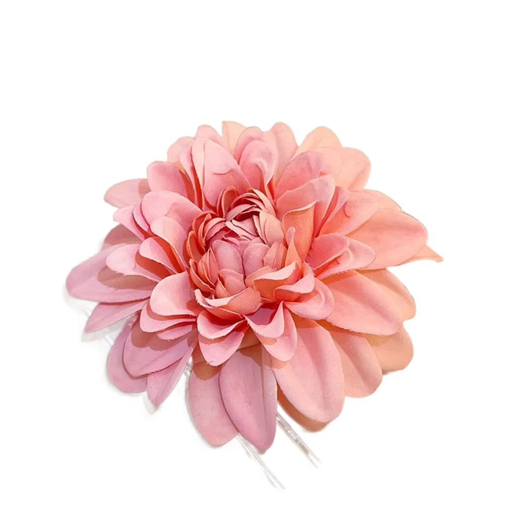 DIY Headdress Hair Accessories for Bridal Wedding Flocking Cloth Red Rose Flower Hairpin Hair Clip Wedding Party Accessories