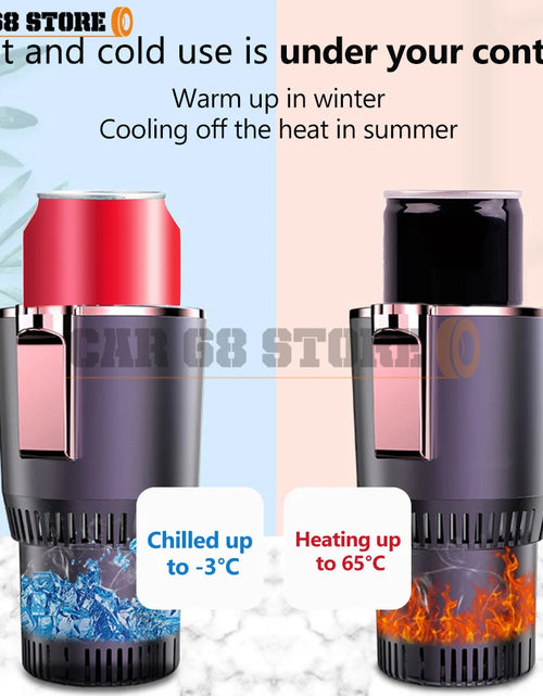 Load image into Gallery viewer, DC 12V Warmer Cooler Smart Car Cup Car Heating Cooling Cup 2-In-1 Car Office Cup Mug Holder Cooling Beverage Travel Drinks Cans
