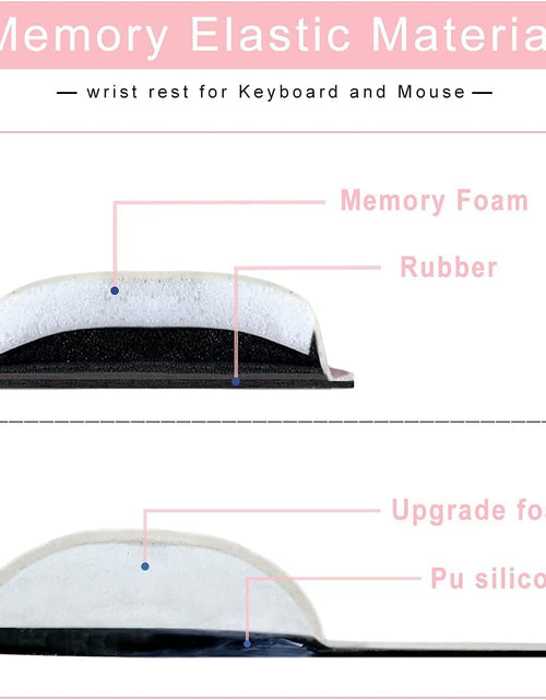 Load image into Gallery viewer, Memory Foam Set Wrist Rest Pad &amp; Mouse Wrist Rest Support,Ergonomic Design for Office,Home,Laptop,Desktop Computer,Gaming Keyboard - Pink
