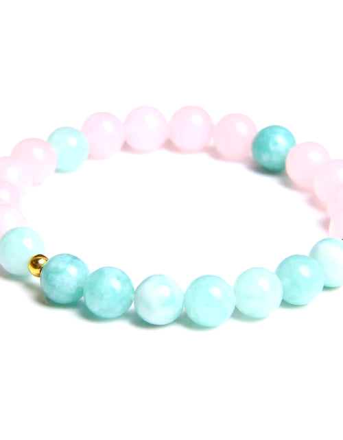 Load image into Gallery viewer, Women Girl Rose Pink Crystal Beads Bracelet for Ladies Natural Pink Rhodochrosite Rhodonite Stone Beads Bracelet Jewelry Gifts
