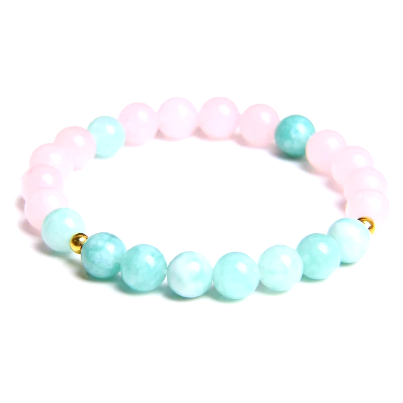 Women Girl Rose Pink Crystal Beads Bracelet for Ladies Natural Pink Rhodochrosite Rhodonite Stone Beads Bracelet Jewelry Gifts
