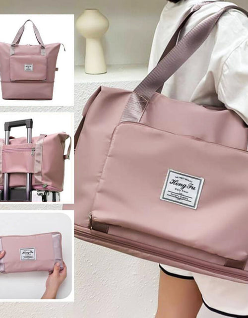 Load image into Gallery viewer, Foldable Storage Travel Bag Waterproof Large Capacity Gym Fitness Bag Weekender Overnight for Women
