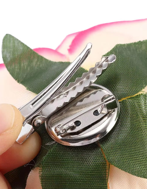 Load image into Gallery viewer, DIY Headdress Hair Accessories for Bridal Wedding Flocking Cloth Red Rose Flower Hairpin Hair Clip Wedding Party Accessories
