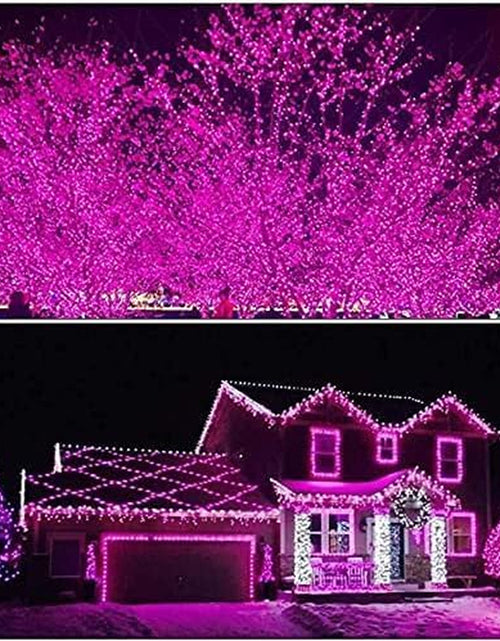 Load image into Gallery viewer, 100 Led Pink String Lights Outdoor Waterproof Valentines Day Decorations, 33 Ft Pink Led String Lights for Bedroom, 8 Modes Plug in Fairy Lights for Outside, Pink Room Decor
