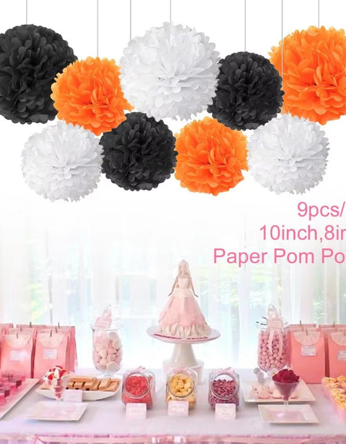 Load image into Gallery viewer, 9Pcs/Set Tissue Paper Pompoms Happy Birthday Decoration Paper Pom Poms Balls Flowers Home Decor for Wedding Party Supplies
