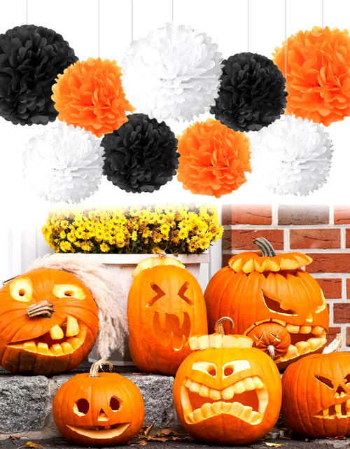 Load image into Gallery viewer, 9Pcs/Set Tissue Paper Pompoms Happy Birthday Decoration Paper Pom Poms Balls Flowers Home Decor for Wedding Party Supplies
