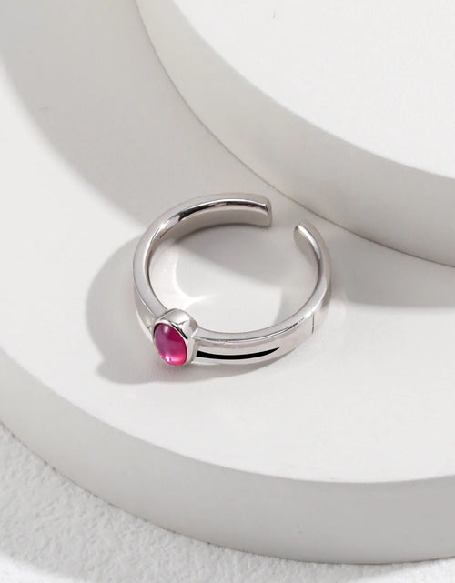 Load image into Gallery viewer, Pink Oval Shaped Zircon Ring
