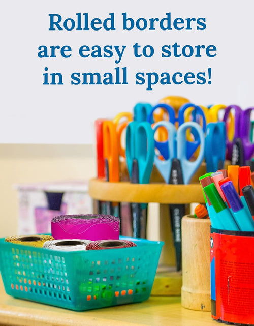 Load image into Gallery viewer, Carson Dellosa 65 Feet Hot Pink Bulletin Board Borders, Neon Pink Scalloped Border Trim, Rolled Classroom Borders for Bulletin Board, White Board, Cork Board, Locker, Valentine&#39;S Day, Classroom Décor
