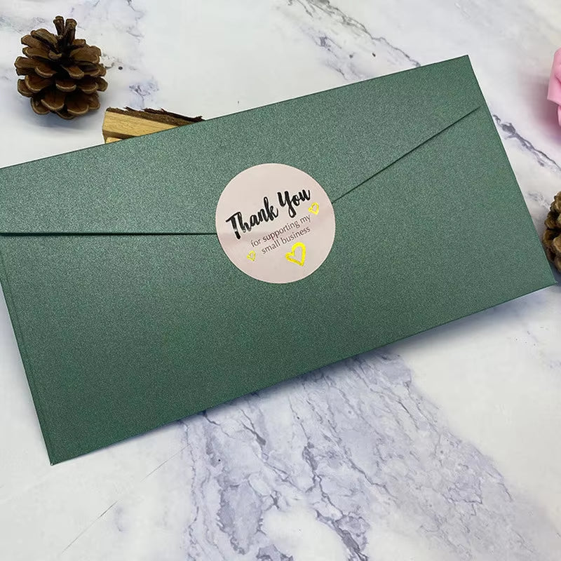 Exquisite XL Size 2 Inch/50Mm Thank You Stickers Handmade with Love Labels for Small Business Envelope Gift Wedding Baking Decor